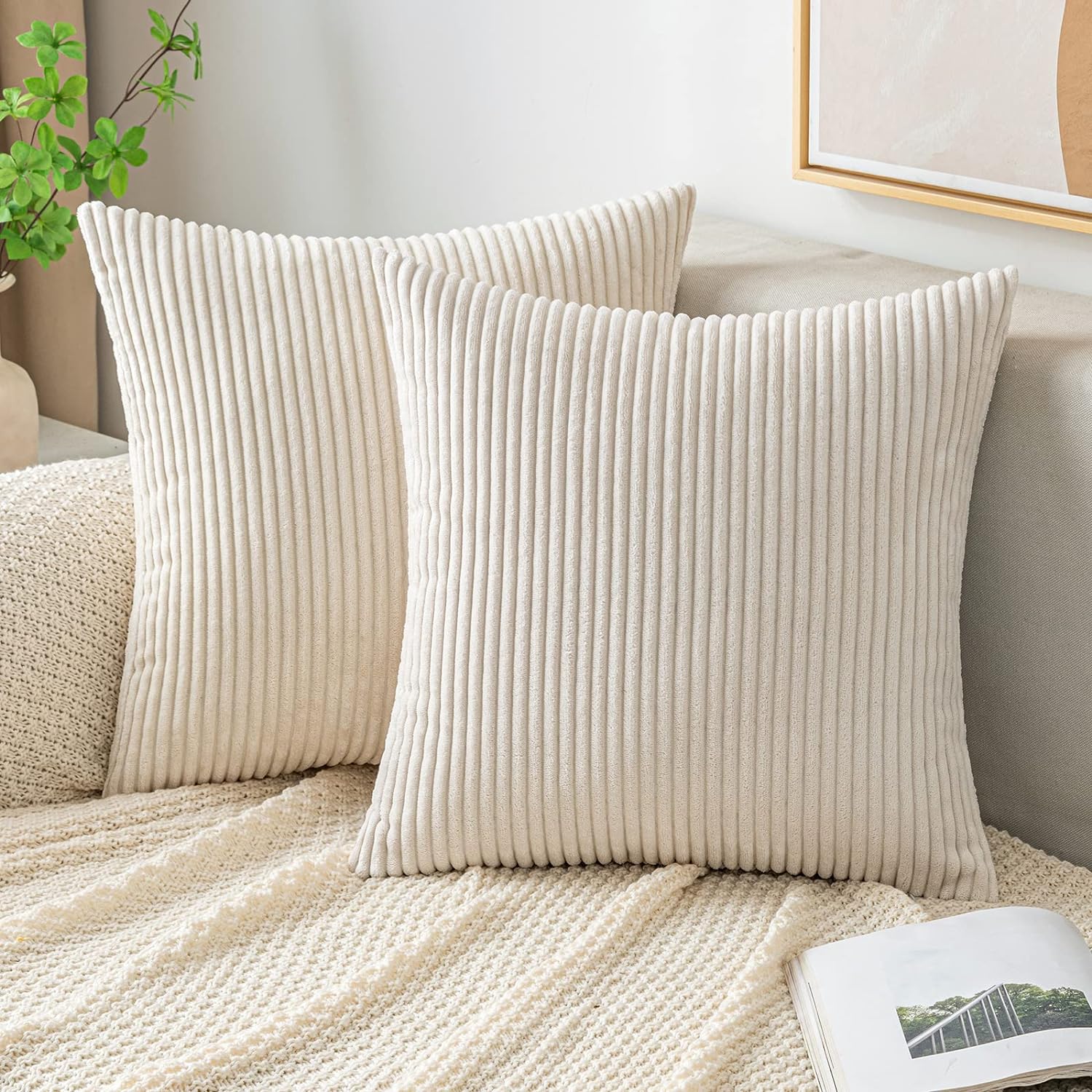 Throw Pillow Covers Corduroy D - Pillow Insert 18X18 recension och pris