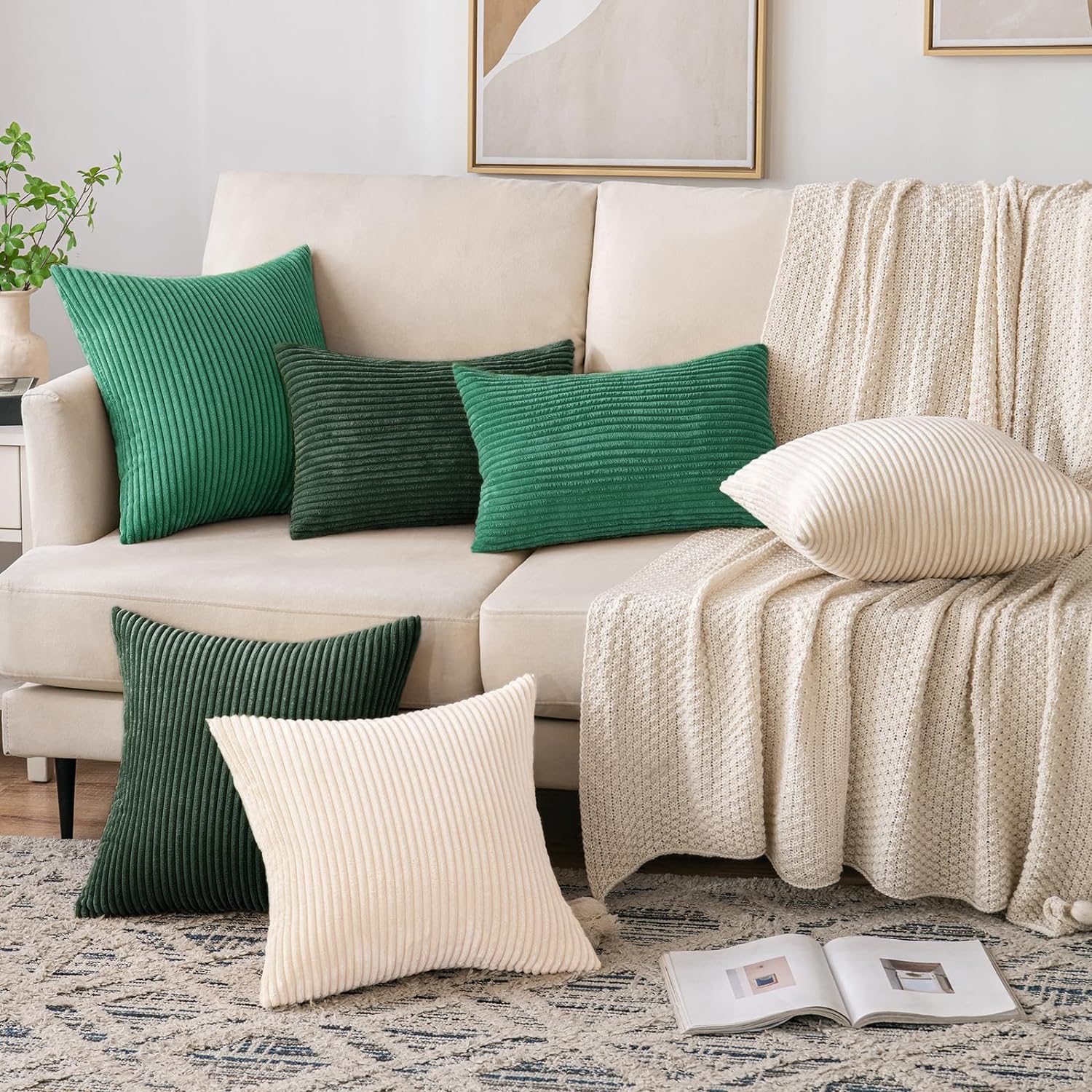 Throw Pillow Covers Corduroy D - Pillow Insert 18X18 recension och pris