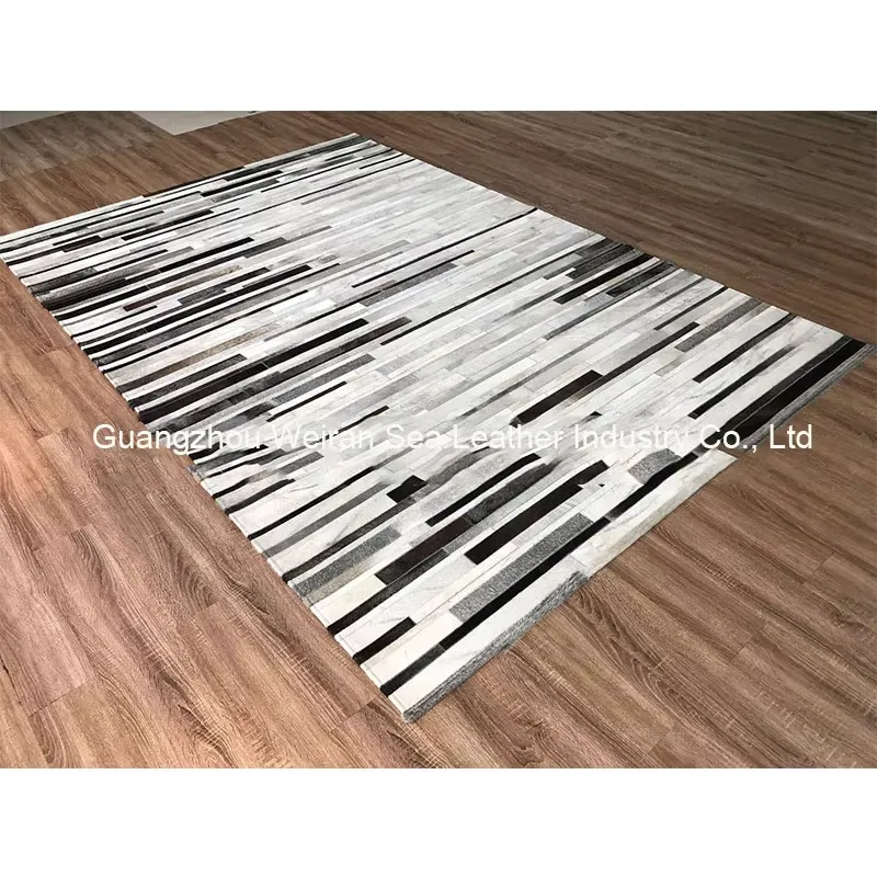 Imported Gray Striped Cowhide  - Home Textiles Importers In Usa recension och pris