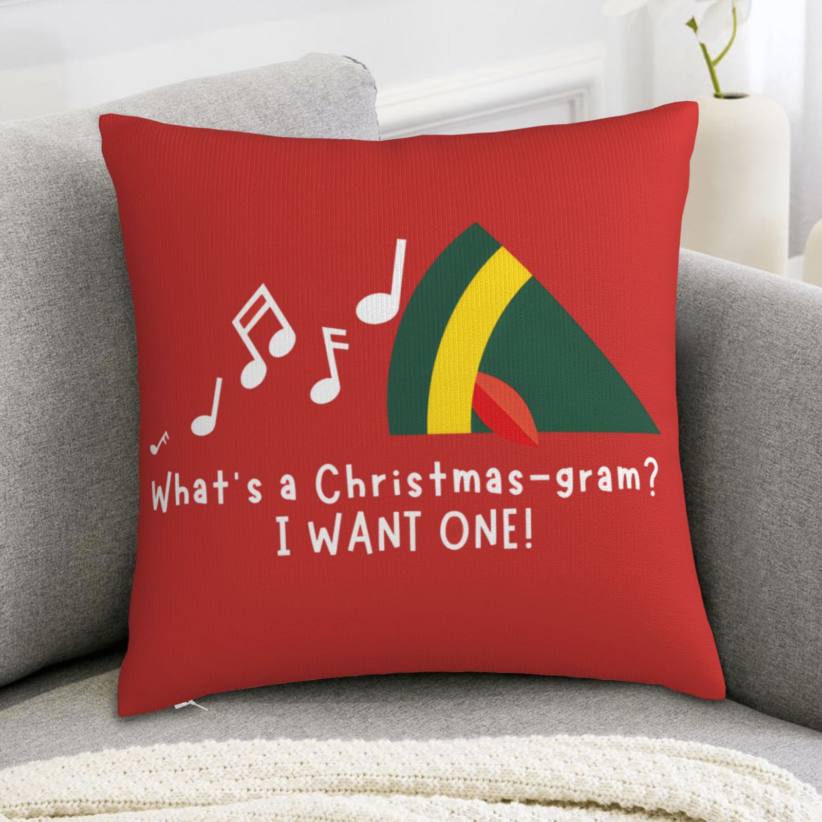 1pc Christmas Pillow Cover - B - Pillow Insert 18X18 recension och pris