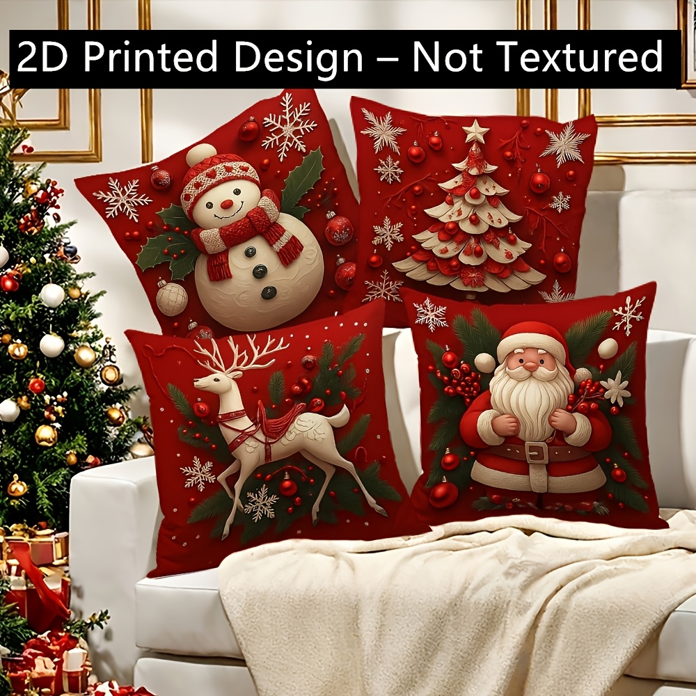 2PCS Christmas Pillow Covers 1 - Pillow Insert 18X18 recension och pris