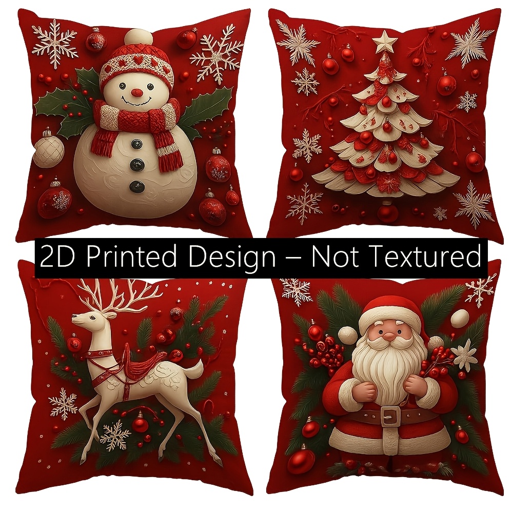 2PCS Christmas Pillow Covers 1 - Pillow Insert 18X18 recension och pris